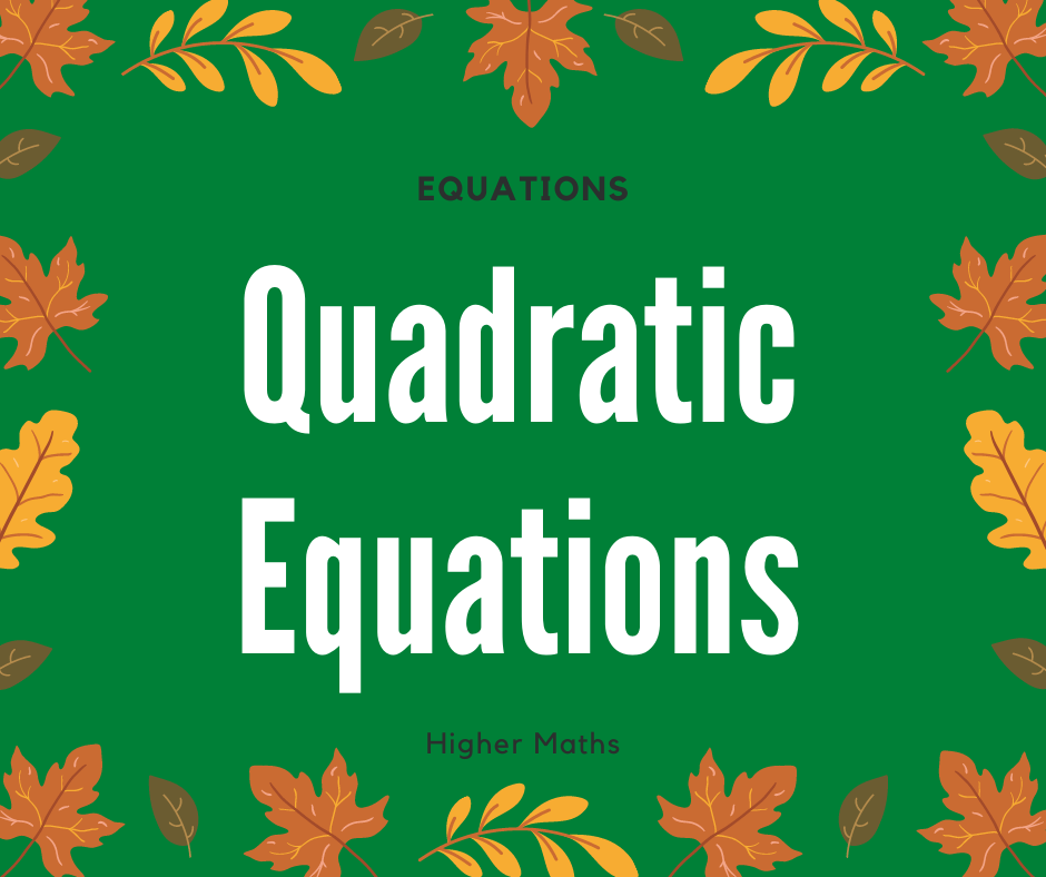 Quadratic Equations in Hindi (द्विघात समीकरण)