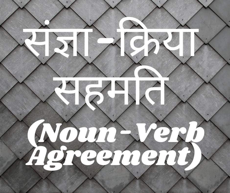 संज्ञा-क्रिया सहमति (Noun-Verb Agreement)