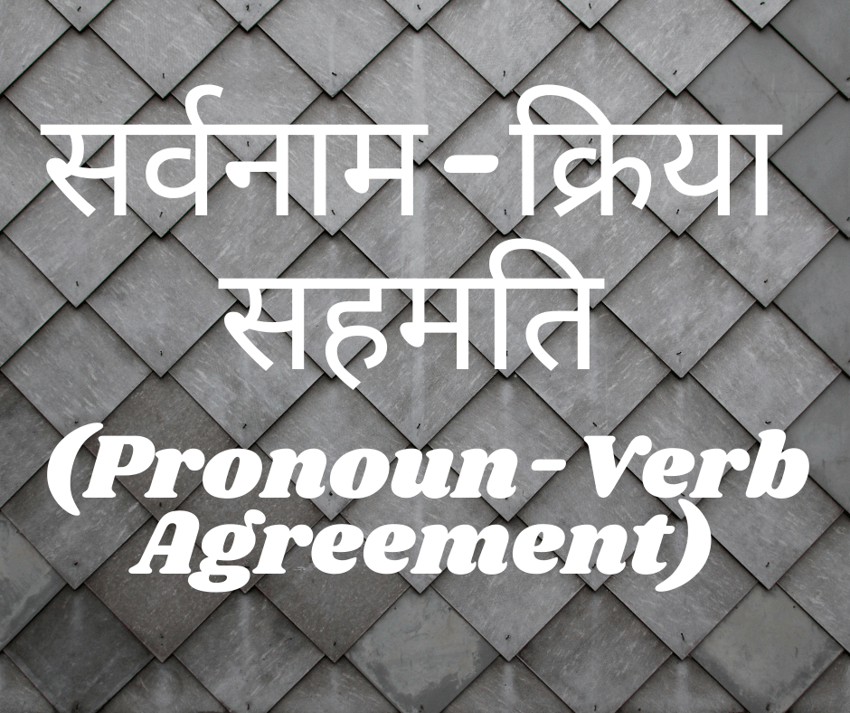 सर्वनाम-क्रिया सहमति (Pronoun-Verb Agreement)